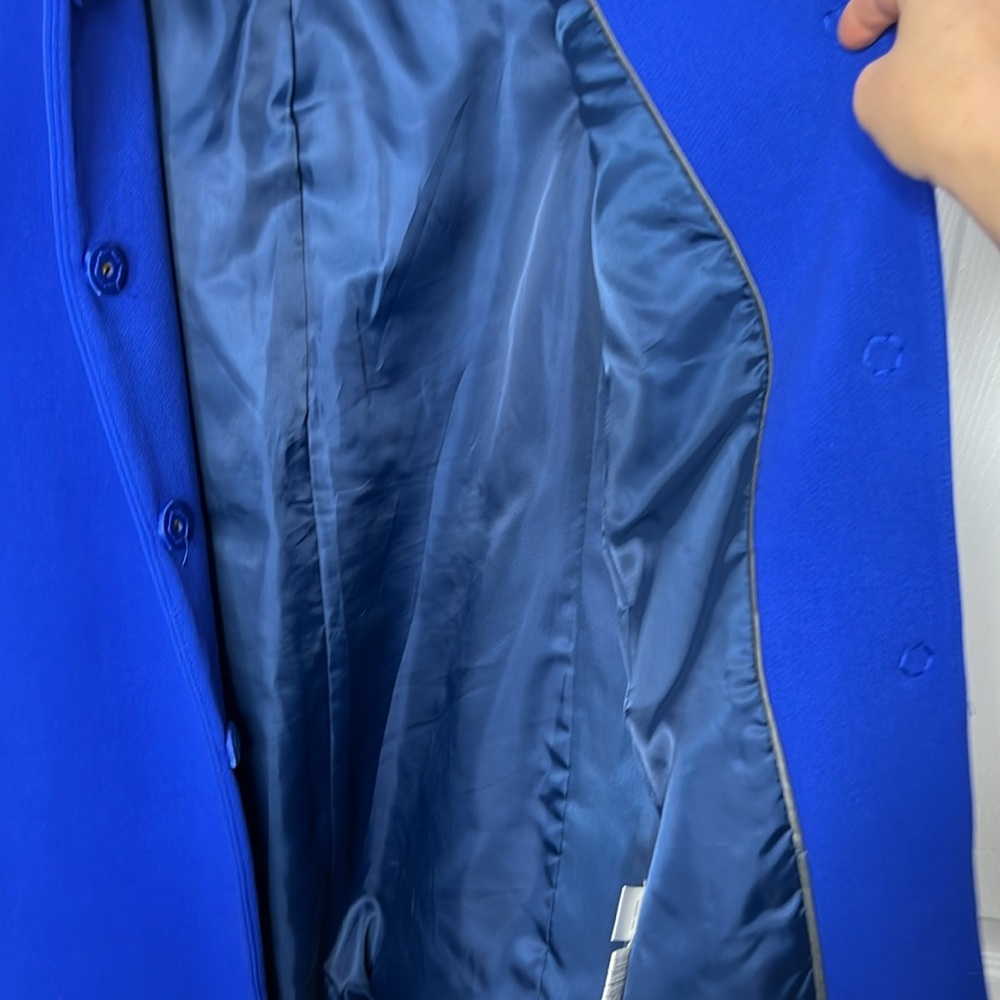 T Tahari Cobalt Blue Large Snap Button Closure Si… - image 6